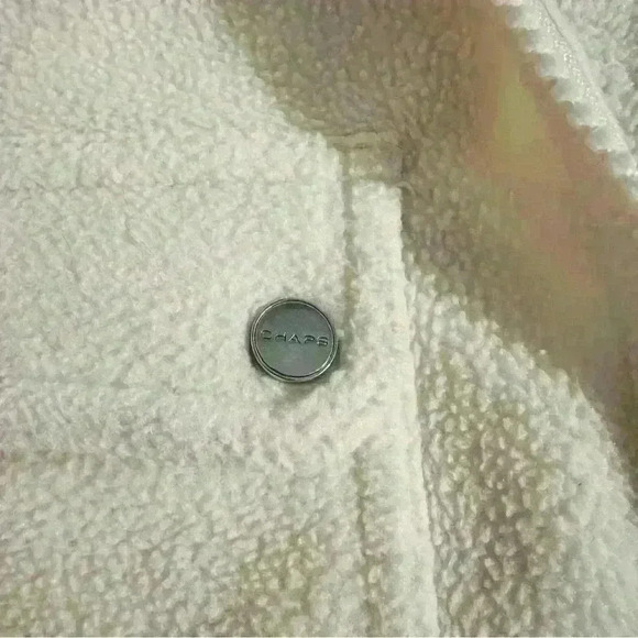 Chaos Sport Full Zip Off White Fleece Jacket Sweatshirt - Picture 5 of 8